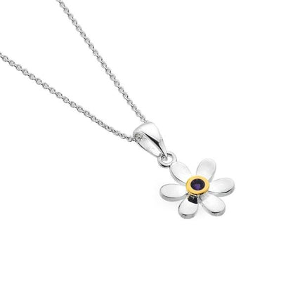 Sea Gems Amethyst Daisy Flower Necklace - Rococo Jewellery