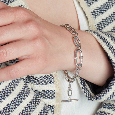 Kit Heath Silver Rope Link Duo Grande Chain Bracelet