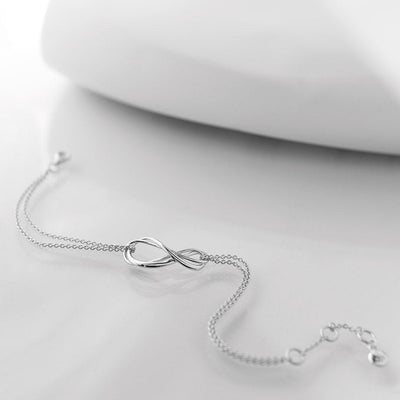 Kit Heath Sterling Silver Infinity Double Chain Bracelet - Rococo Jewellery