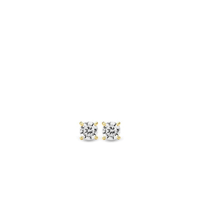 Ti Sento Gold Vermeil Cubic Zirconia Stud Earrings