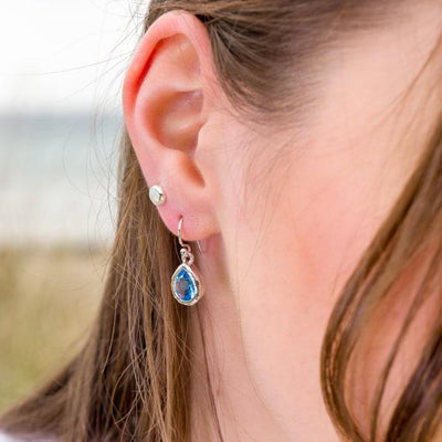 Sea Gems Blue Topaz Ocean Droplet Earrings - Rococo Jewellery