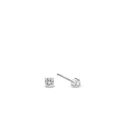Ti Sento Sterling Silver Brilliant Cut Cubic Zirconia Stud Earrings