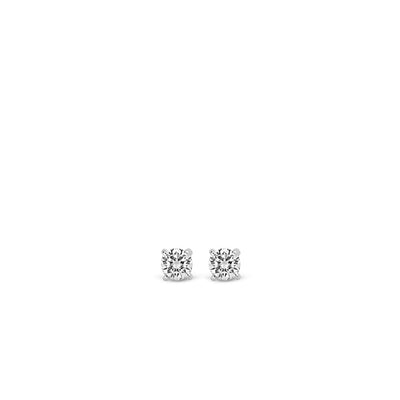 Ti Sento Sterling Silver Brilliant Cut Cubic Zirconia Stud Earrings