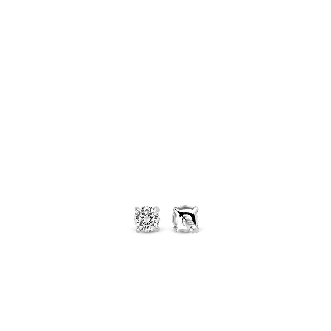 Ti Sento Sterling Silver Brilliant Cut Cubic Zirconia Stud Earrings