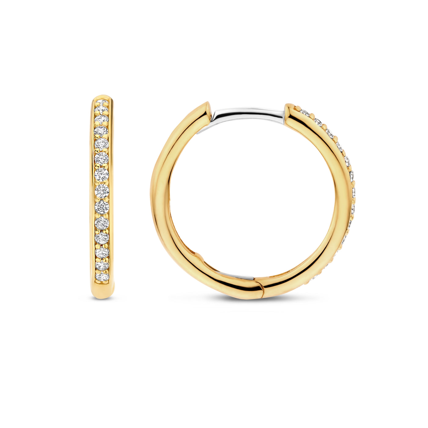 Ti Sento Gold Medium Hoop Earrings