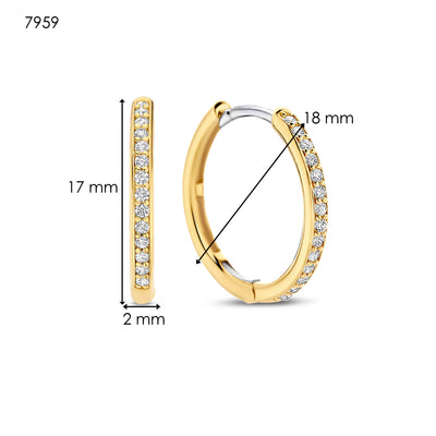 Ti Sento Gold Medium Hoop Earrings