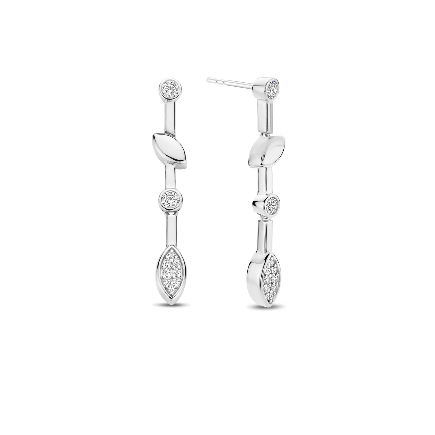 Ti Sento Sterling Silver Cubic Zirconia Drop Earrings