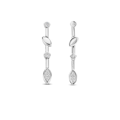 Ti Sento Sterling Silver Cubic Zirconia Drop Earrings