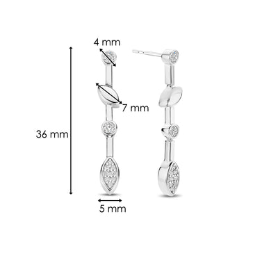 Ti Sento Sterling Silver Cubic Zirconia Drop Earrings
