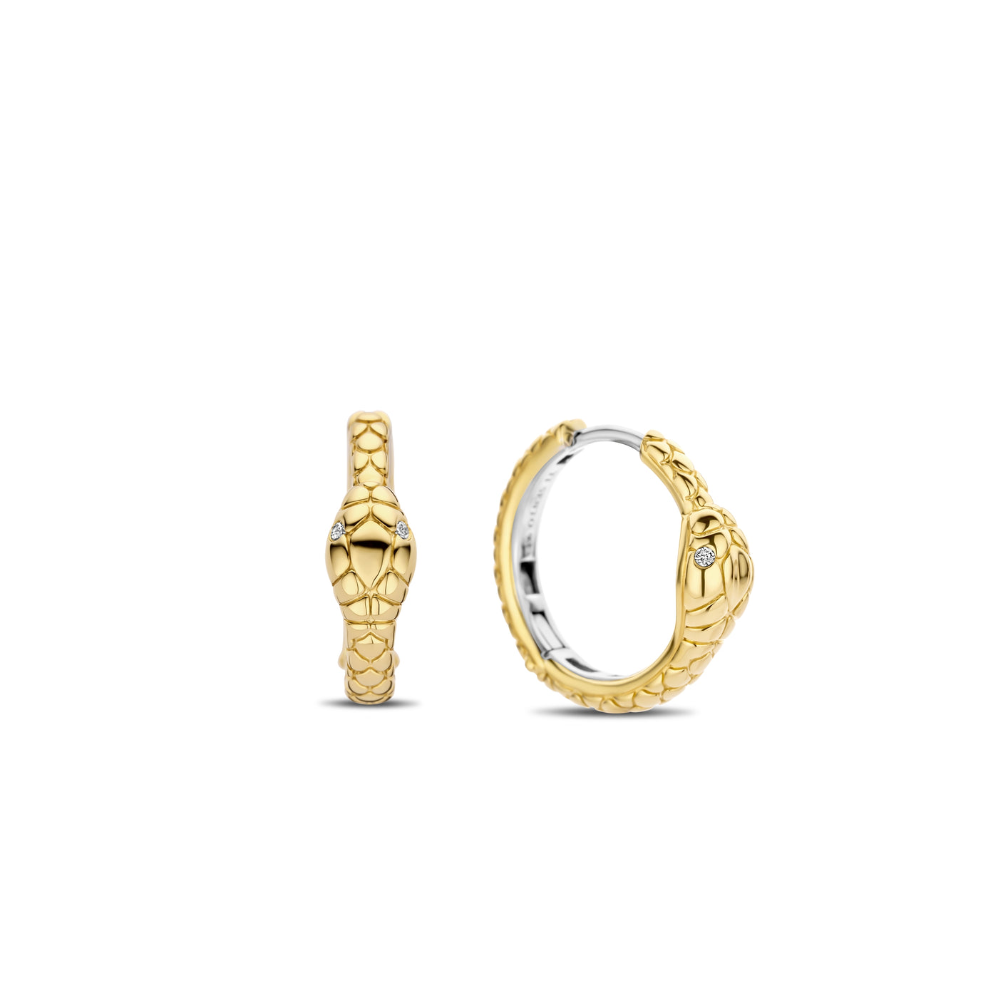 Ti Sento Gold Snake Hoop Earrings