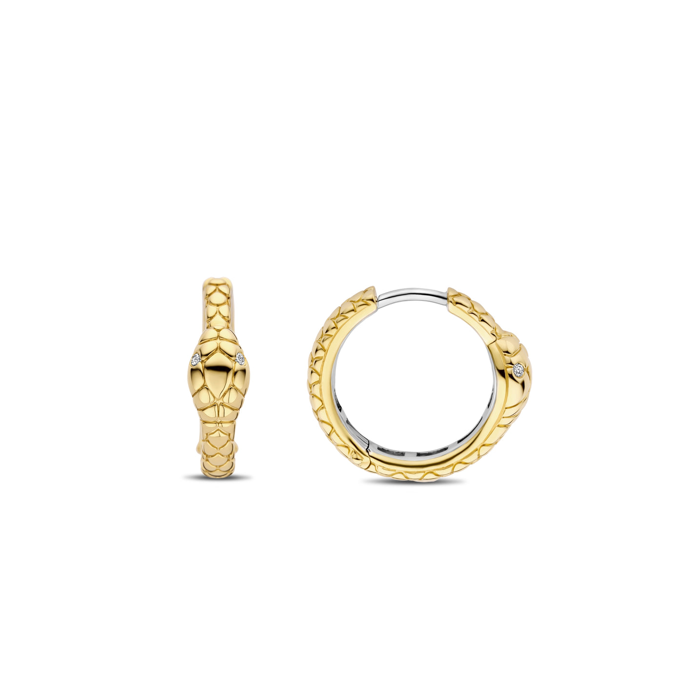 Ti Sento Gold Snake Hoop Earrings