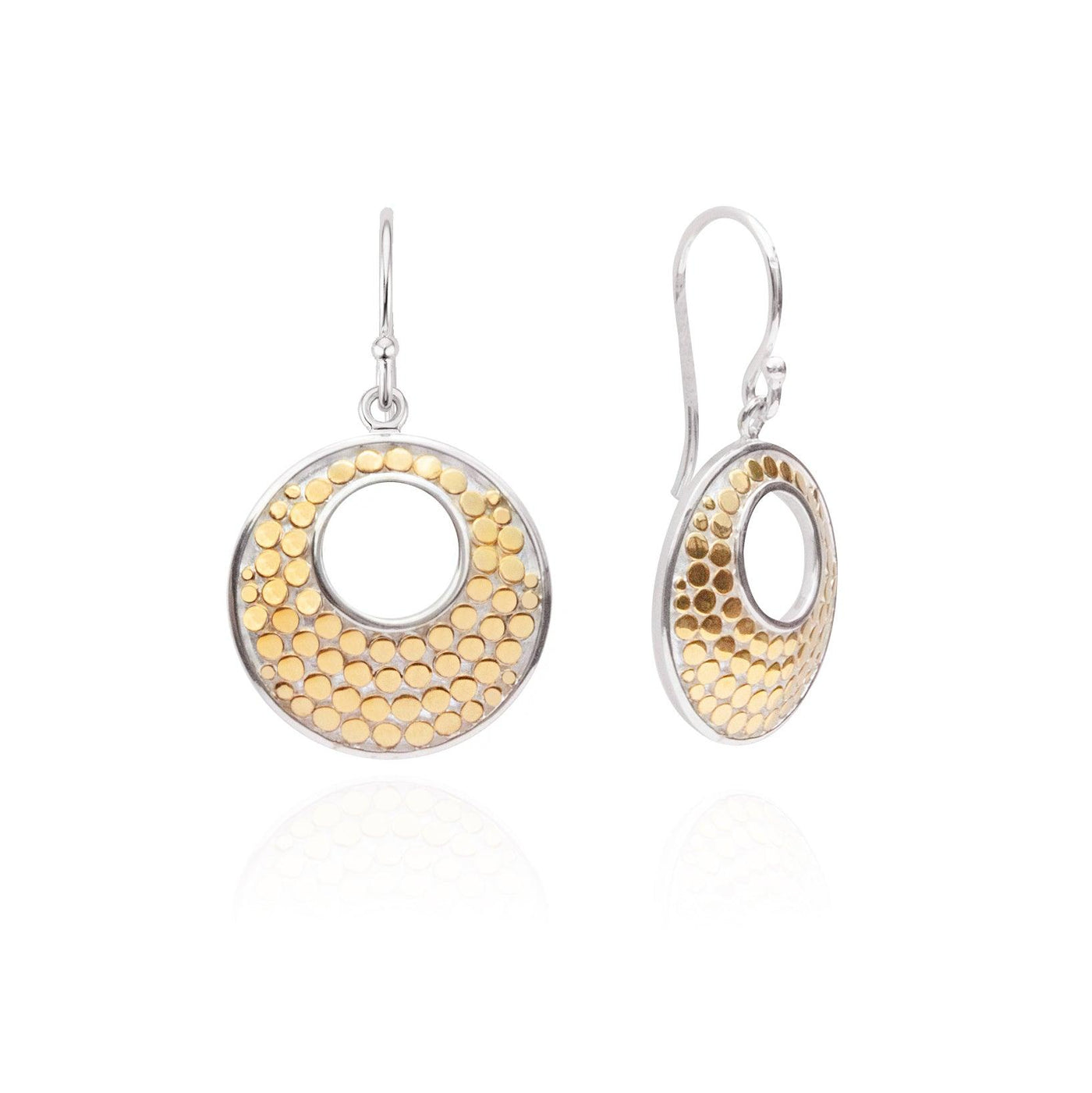 Anna Beck Gold Vermeil Classic Open Dish Earrings - Rococo Jewellery