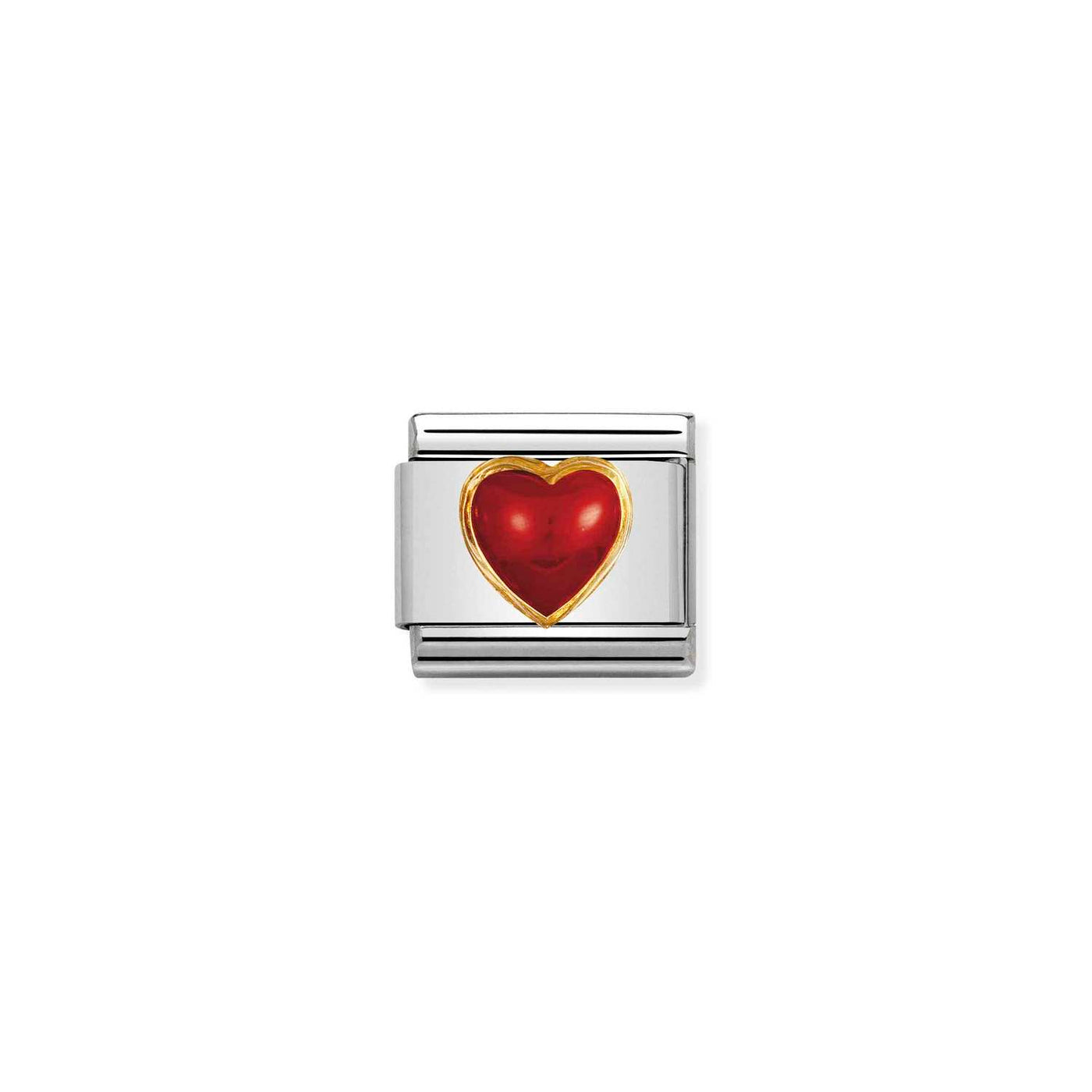 Nomination Classic Gold Red Coral Heart Charm