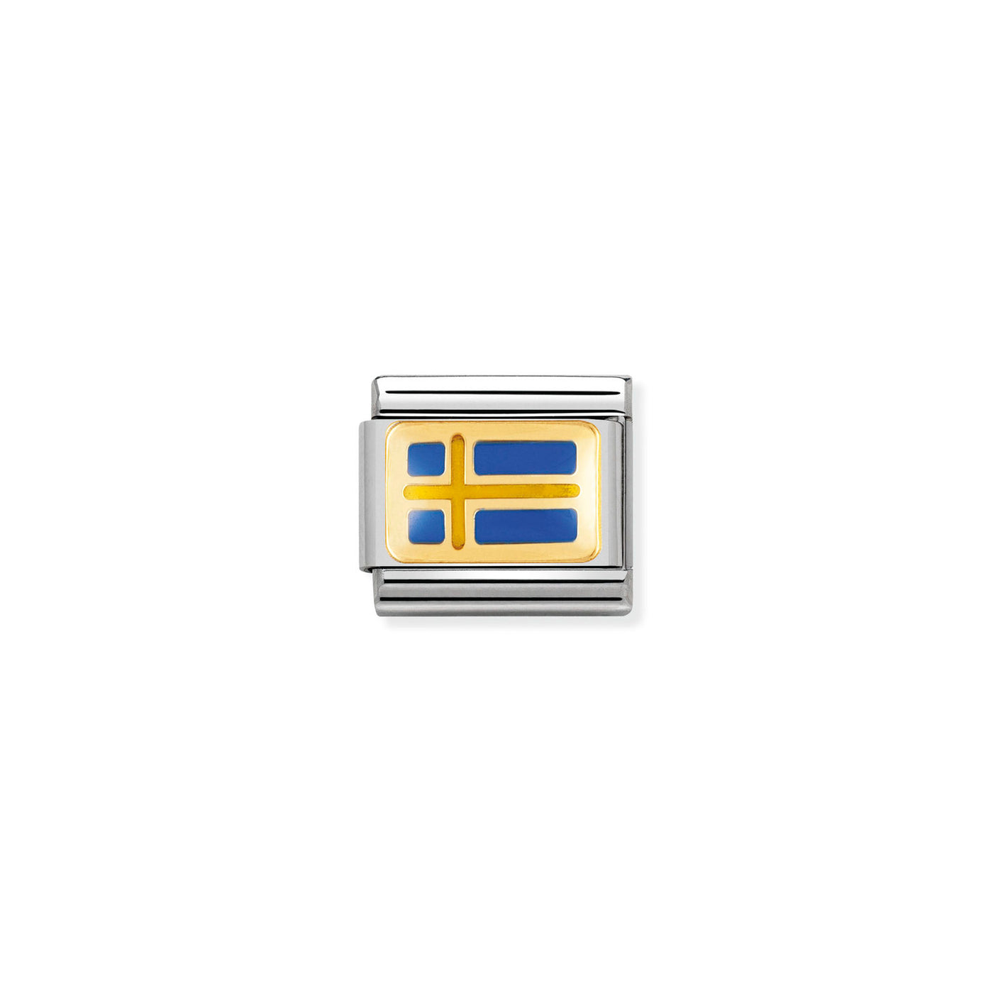 Nomination Classic Steel & Gold Sweden Flag Charm