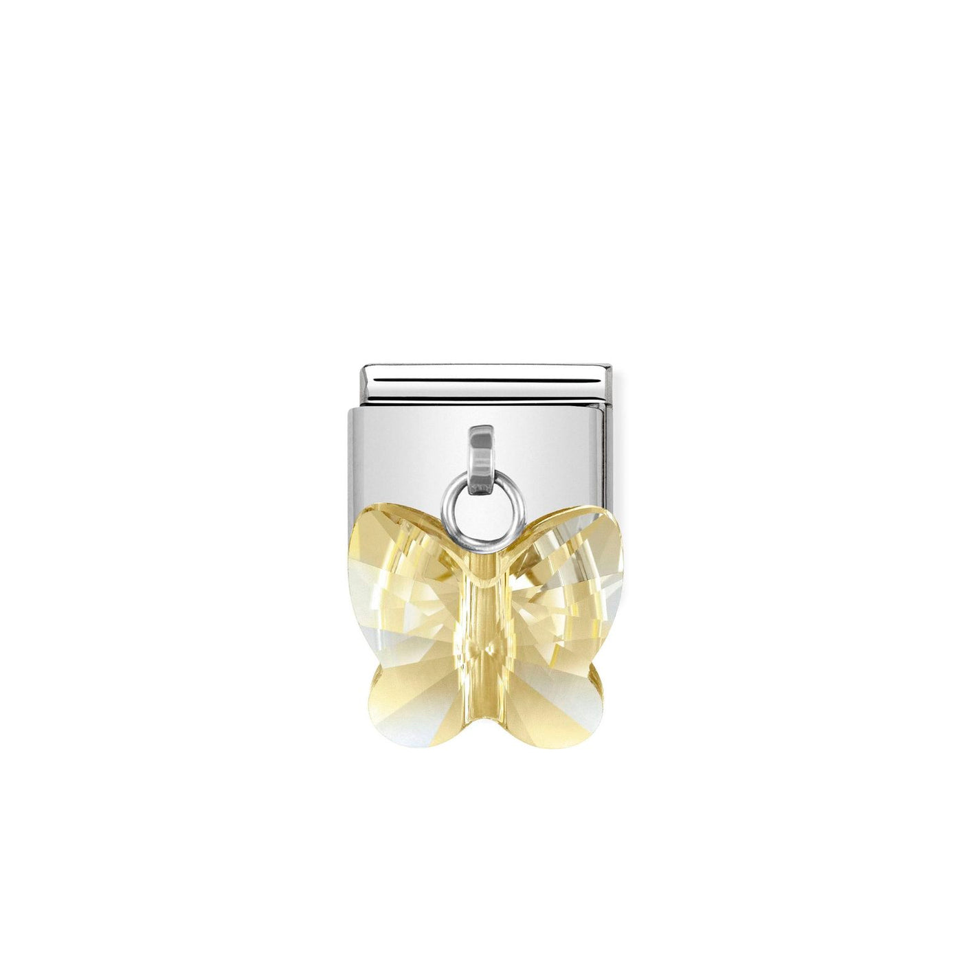 Nomination Classic Steel Cubic Zirconia Gold Butterfly Pendant Charm
