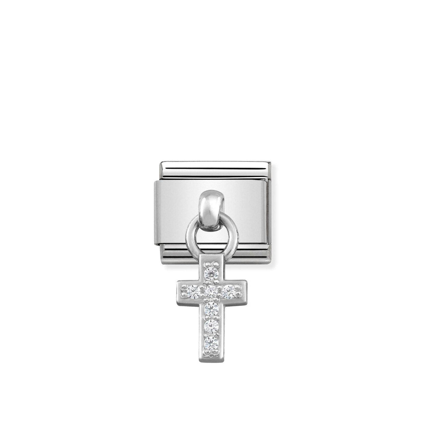 Nomination Classic Cross CZ Pendant Charm - Rococo Jewellery