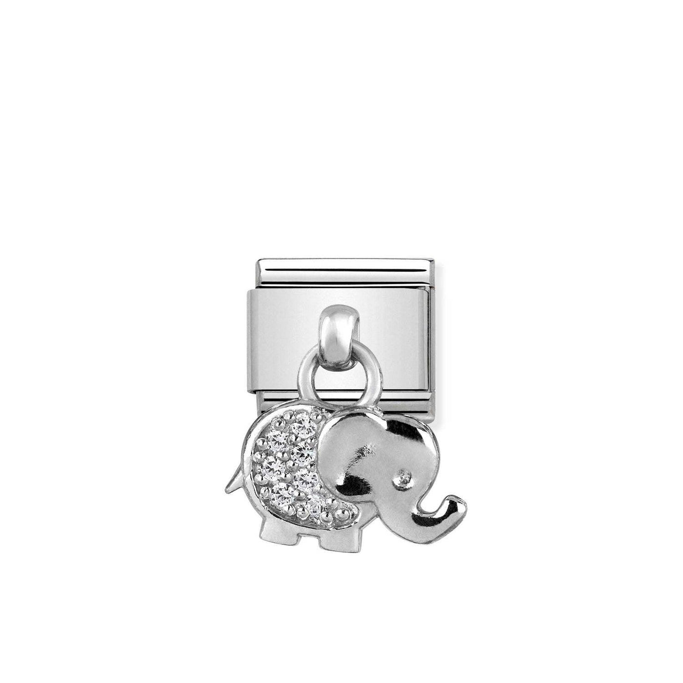 Nomination Classic Elephant Cubic Zirconia Drop Link - Rococo Jewellery