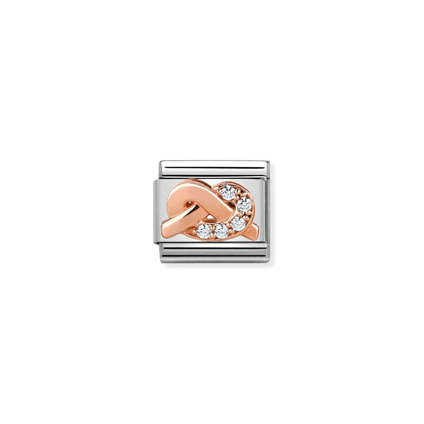 Nomination Classic Rose Gold Cubic Zirconia Knot Charm
