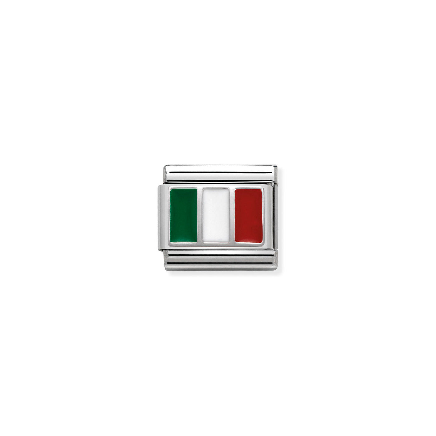 Nomination Classic Silver Italian Flag Link Charm