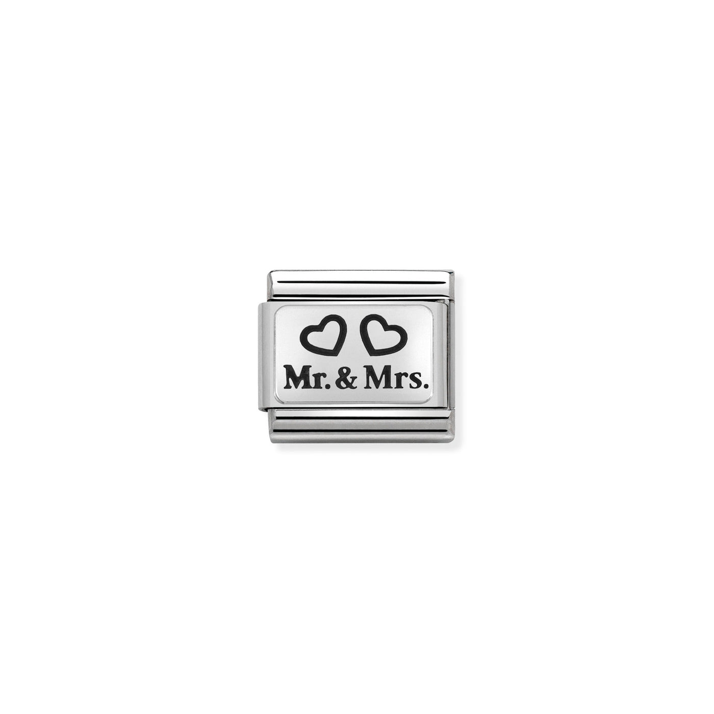 Nomination Classic Steel Mr & Mrs with Hearts Charm