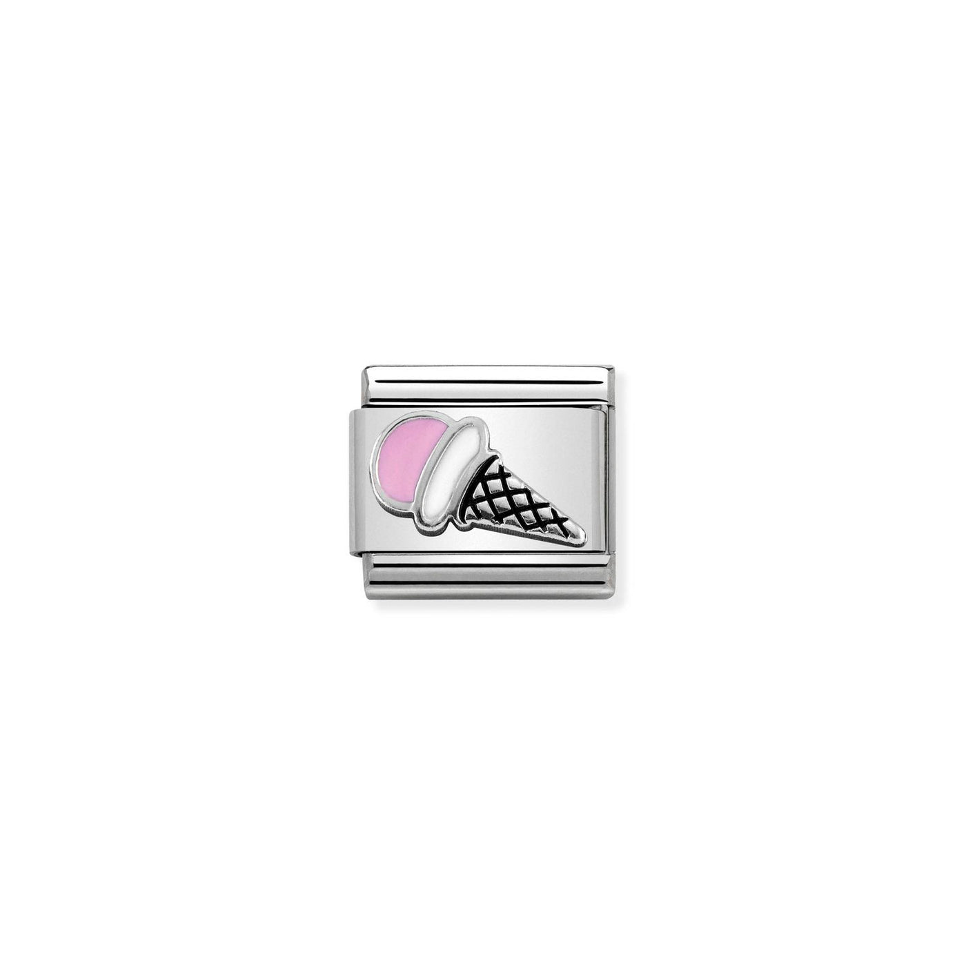 Nomination Classic Sterling Silver and Enamel Ice Cream Link Charm