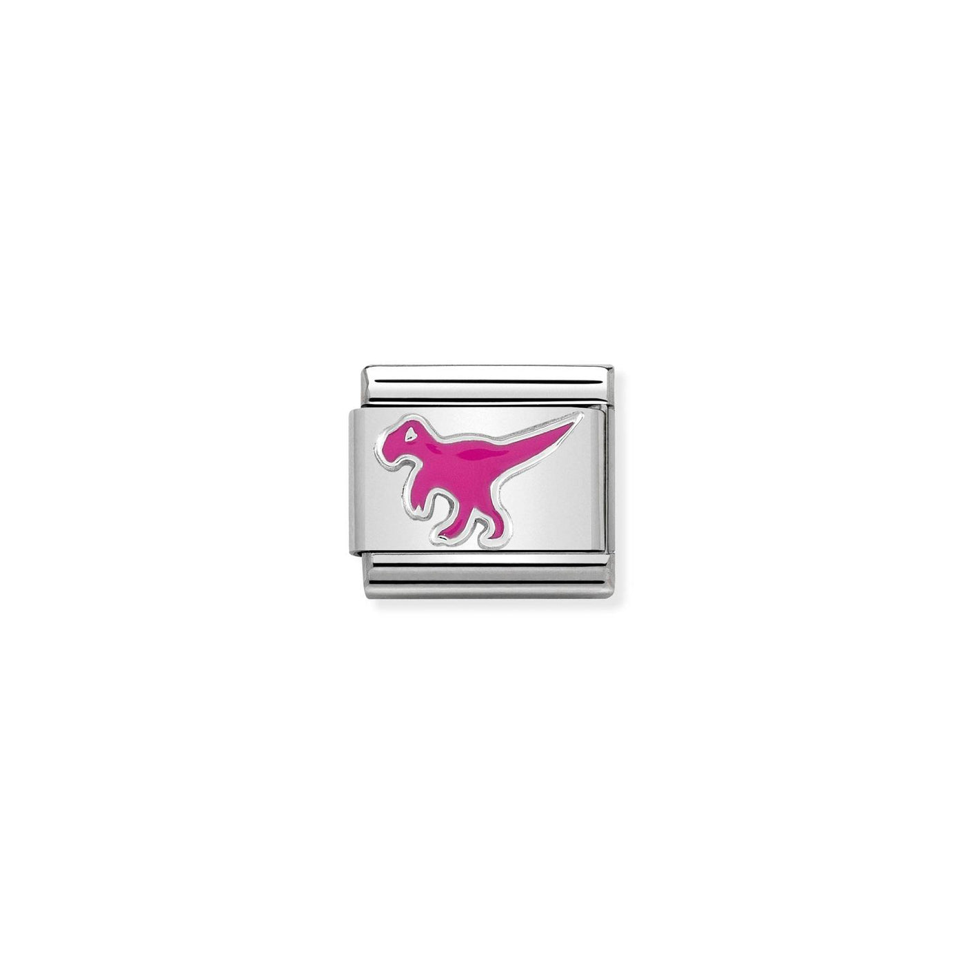 Nomination Classic Silver and Pink T-Rex Link Charm