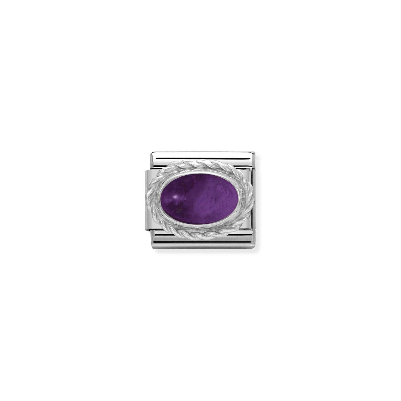 Nomination Classic Silver and Purple Stone Link Charm