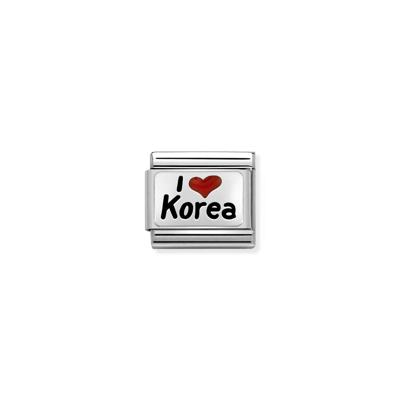 Nomination Classic Sterling Silver I Love Korea Charm