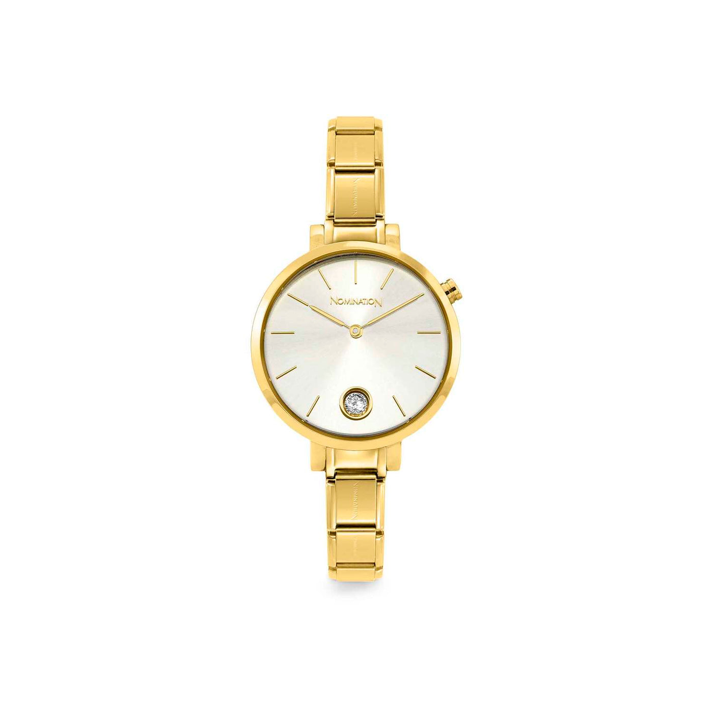 Nomination Classic Gold Cubic Zirconia Watch