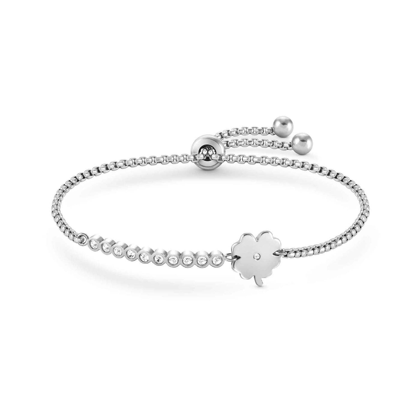 Nomination Milleluci Silver Four-Leaf Clover Toggle Bracelet - Rococo Jewellery