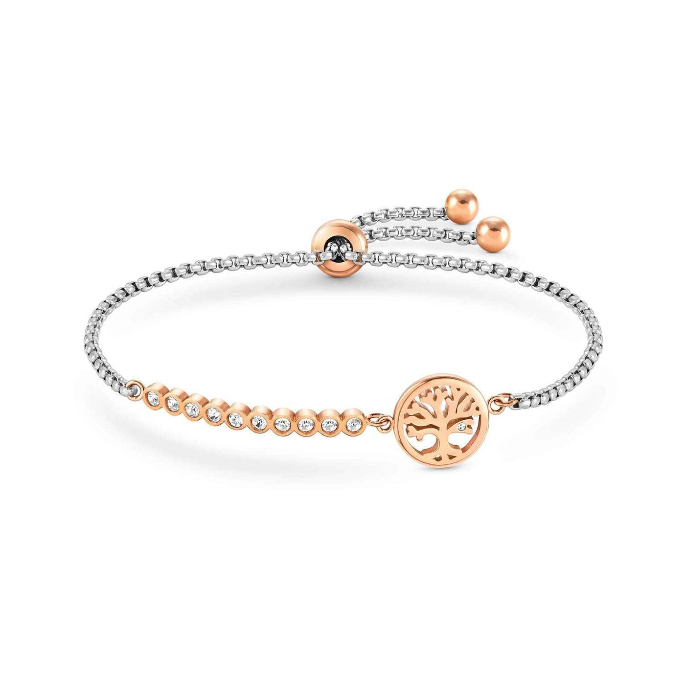 Nomination Milleluci Silver and Rose Gold Tree of Life Bracelet