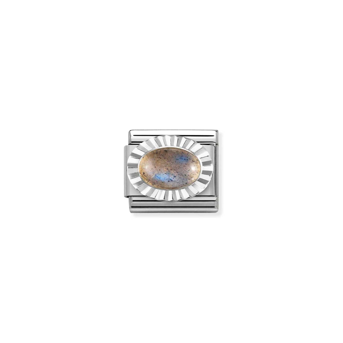 Nomination Classic Silver and Labradorite Oval Link Charm