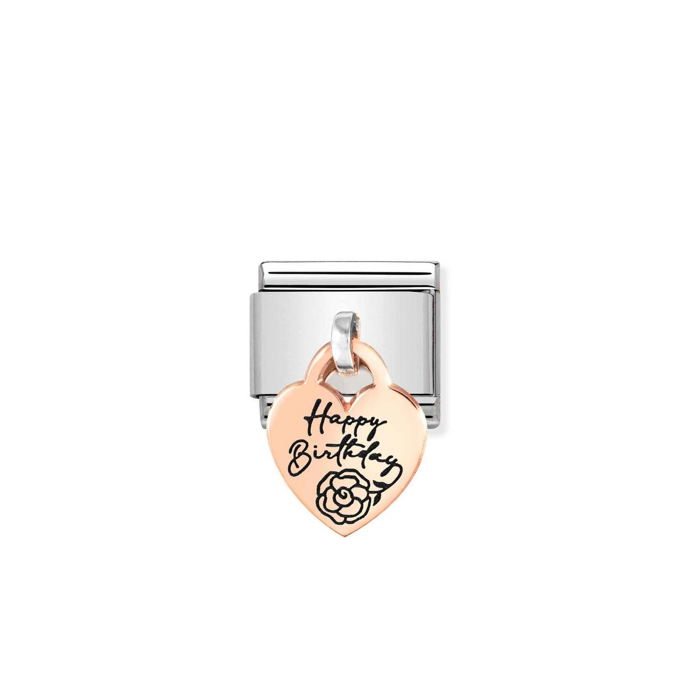 Nomination Classic Rose Gold 'Happy Birthday' Heart Pendant Charm