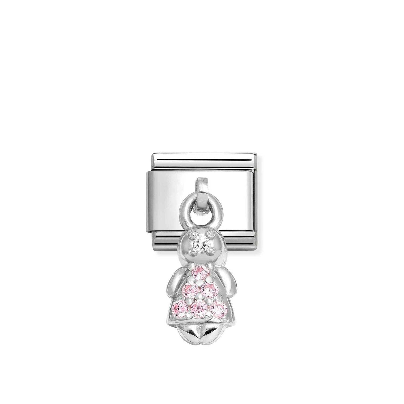 Nomination Classic Pink Girl Pendant Charm - Rococo Jewellery