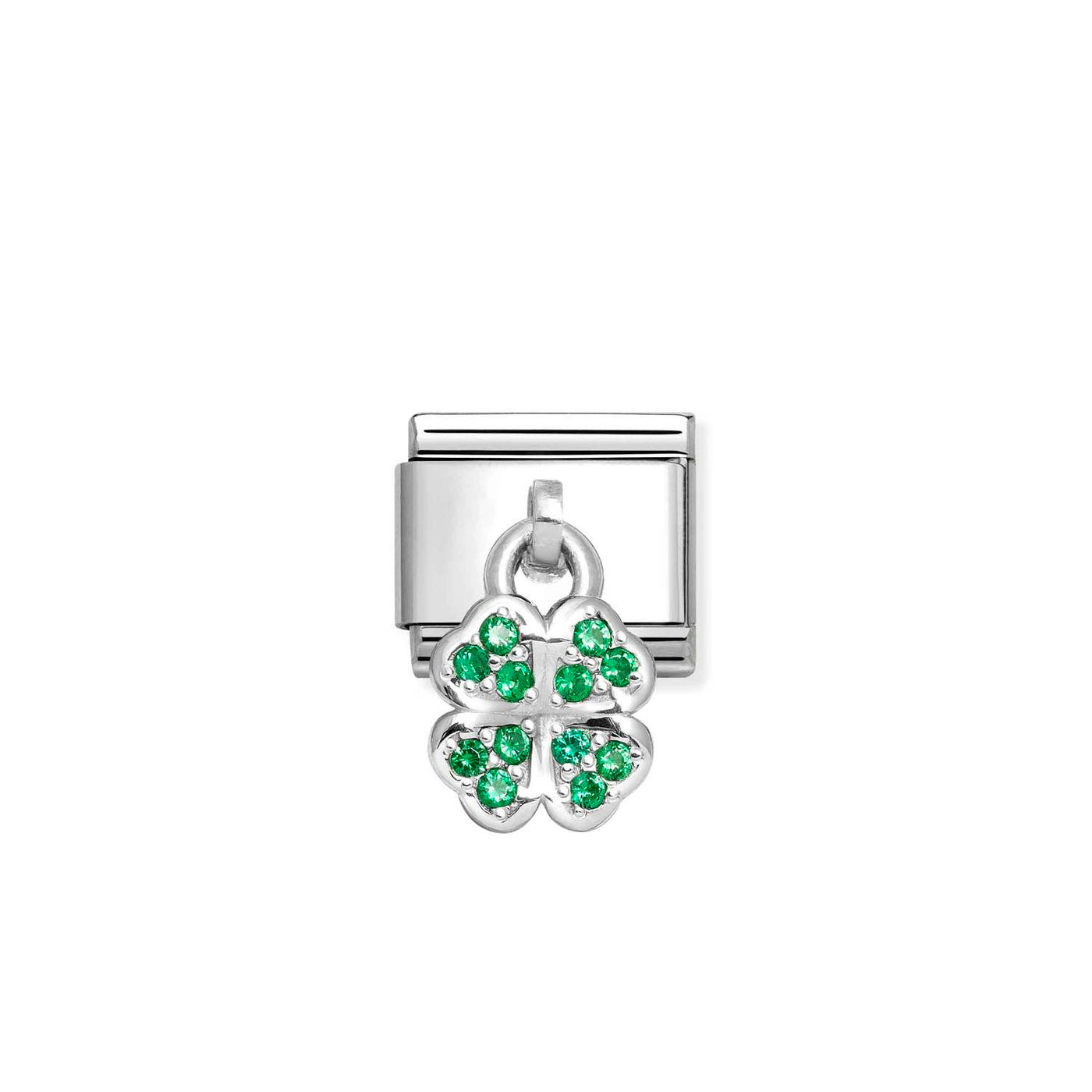 Nomination Silver Green Clover Pendant Charm