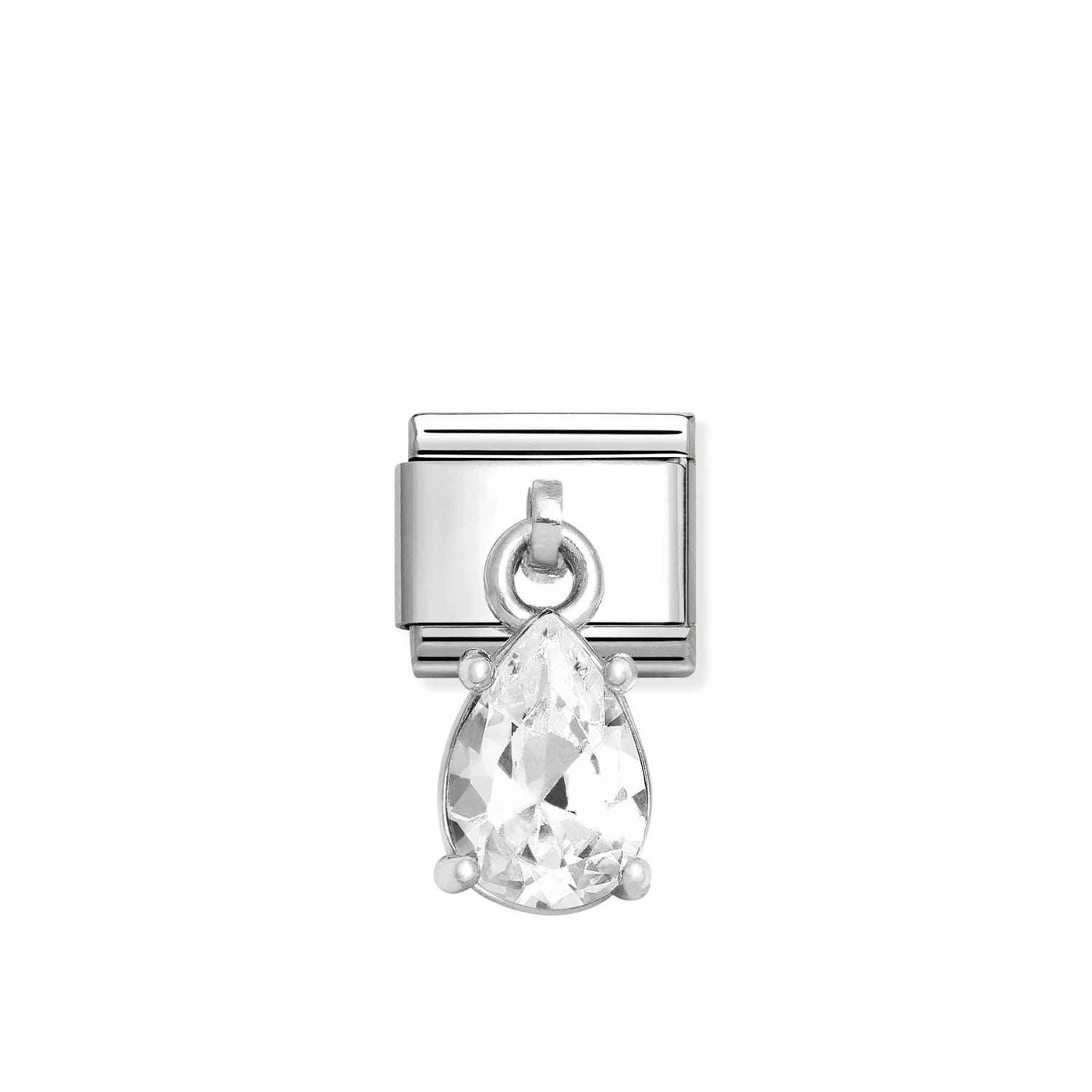 Nomination Classic White Teardrop Charm - Rococo Jewellery