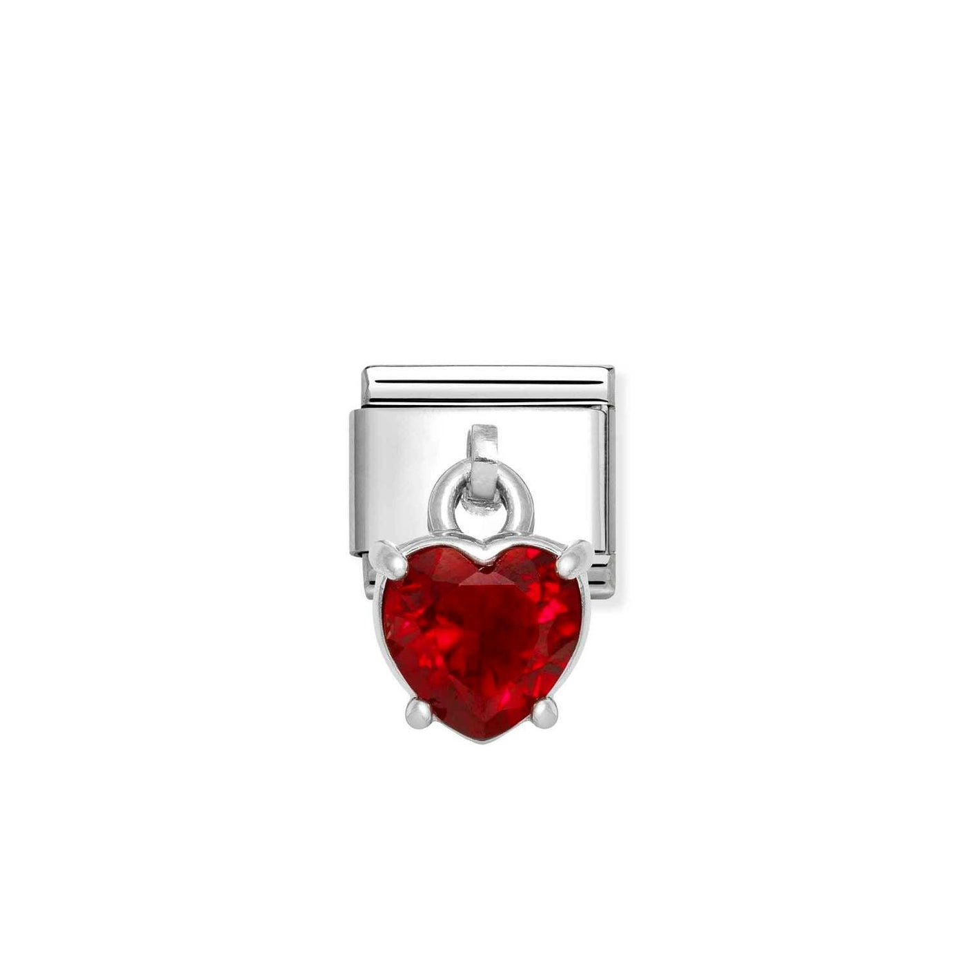 Nomination Classic Red Heart Drop Charm - Rococo Jewellery