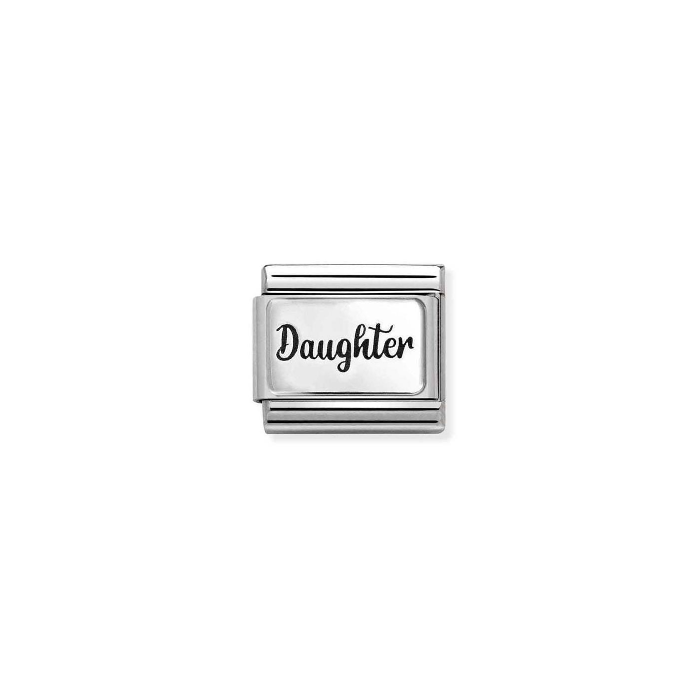 Nomination Classic Silver Daughter Charm Link - Rococo Jewellery
