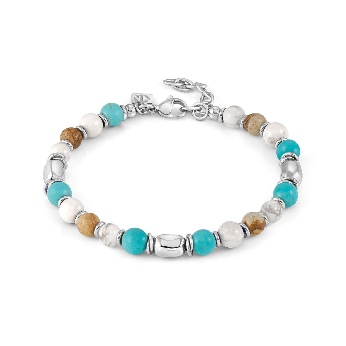 Nomination Instinct Style Turquoise & Jasper Bead Bracelet