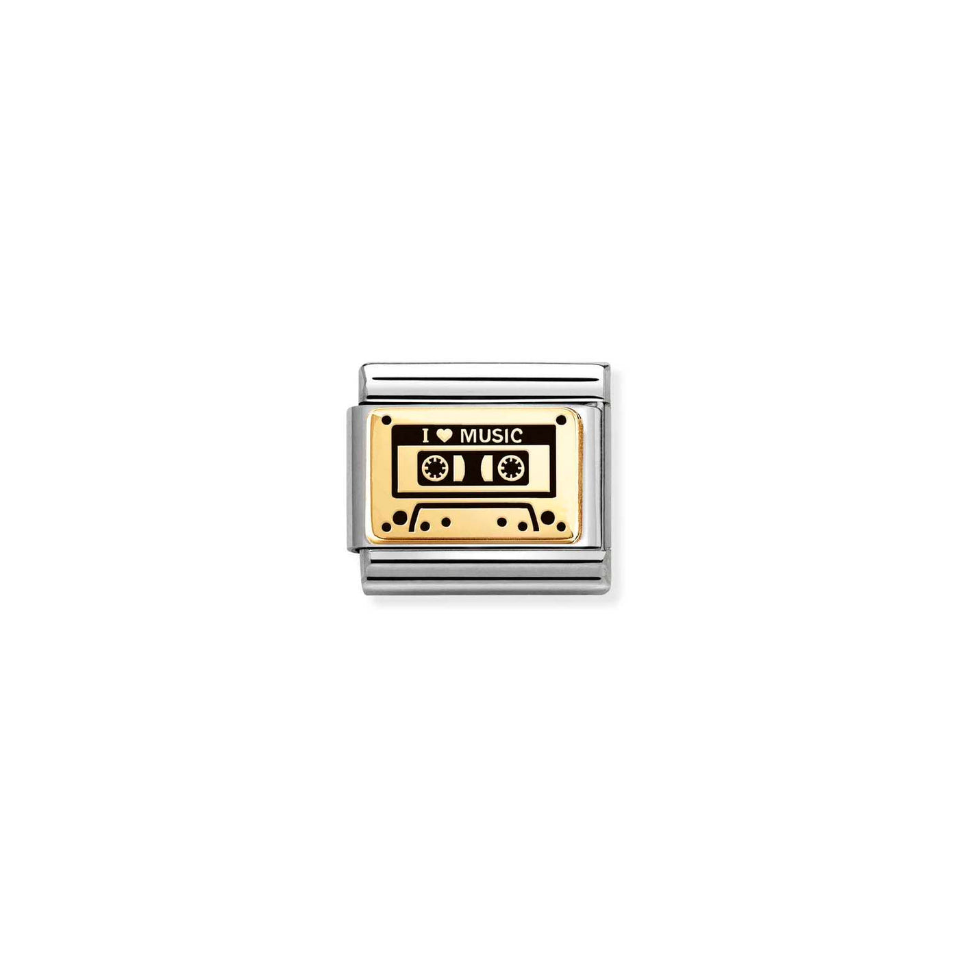 Nomination Classic 18ct Gold Audio Cassette Charm