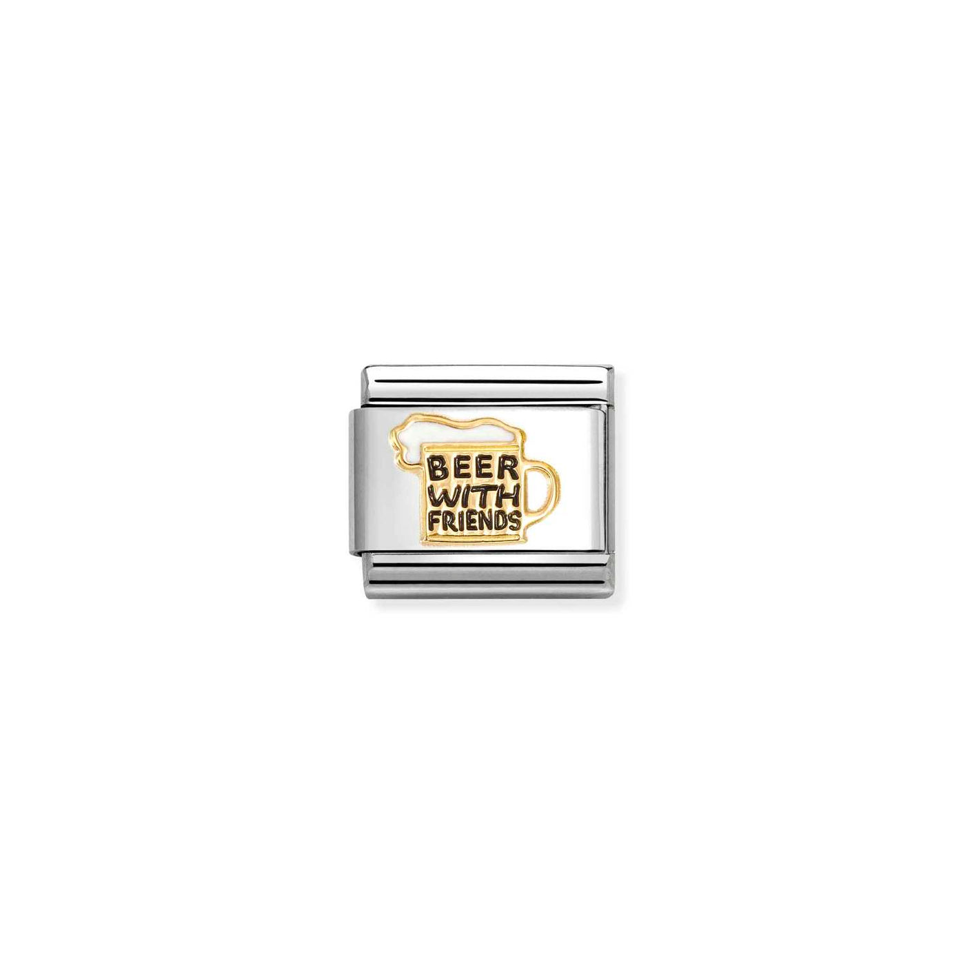 Nomination Classic 18ct Gold Beer With Friends Charm