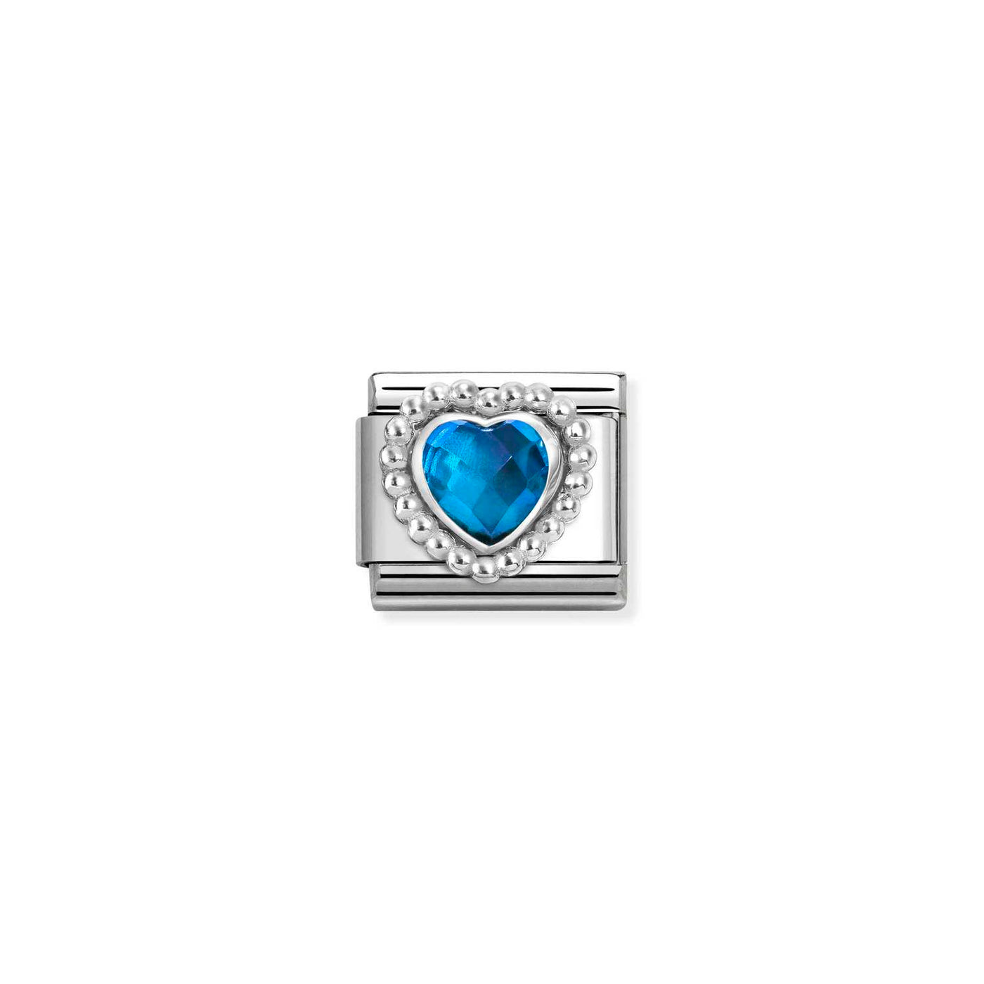 Nomination Faceted Blue Heart Beaded Charm