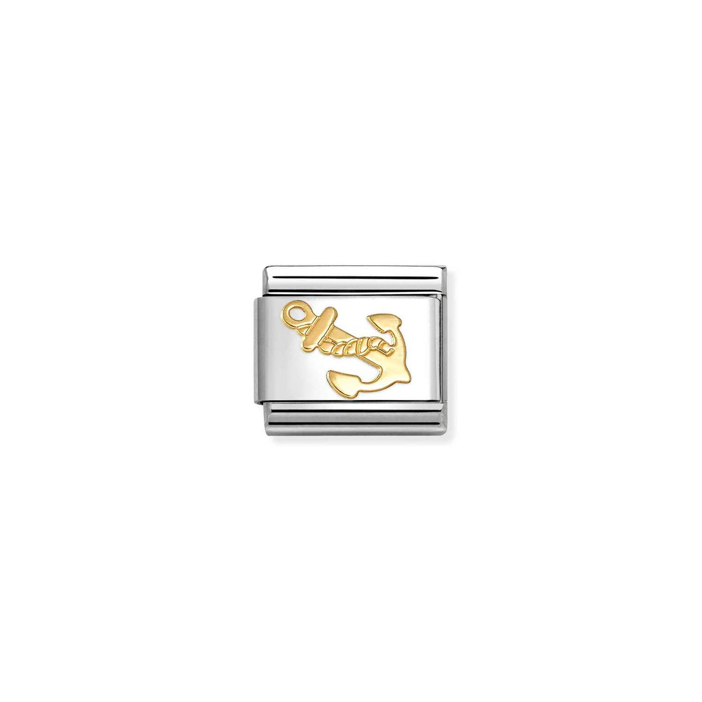 Nomination Classic Stainless Steel 18ct Gold Anchor Charm