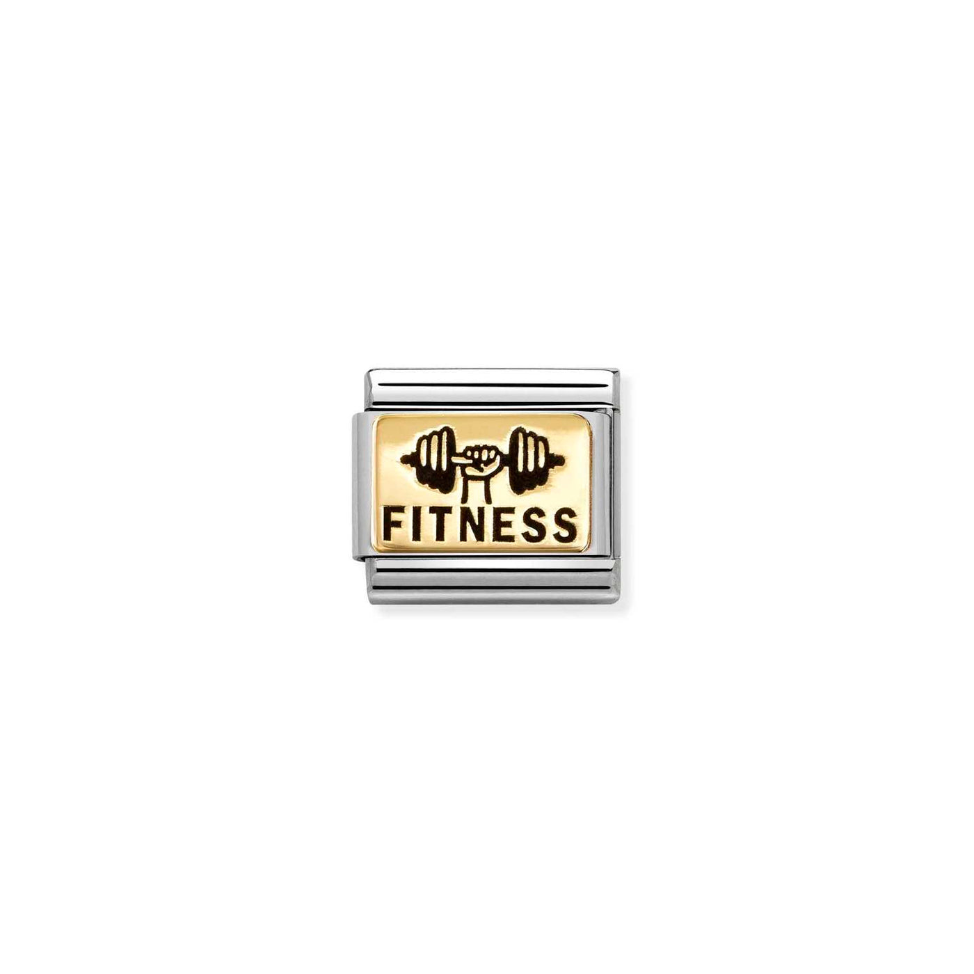 Nomination Classic Steel 18ct Gold Fitness Charm