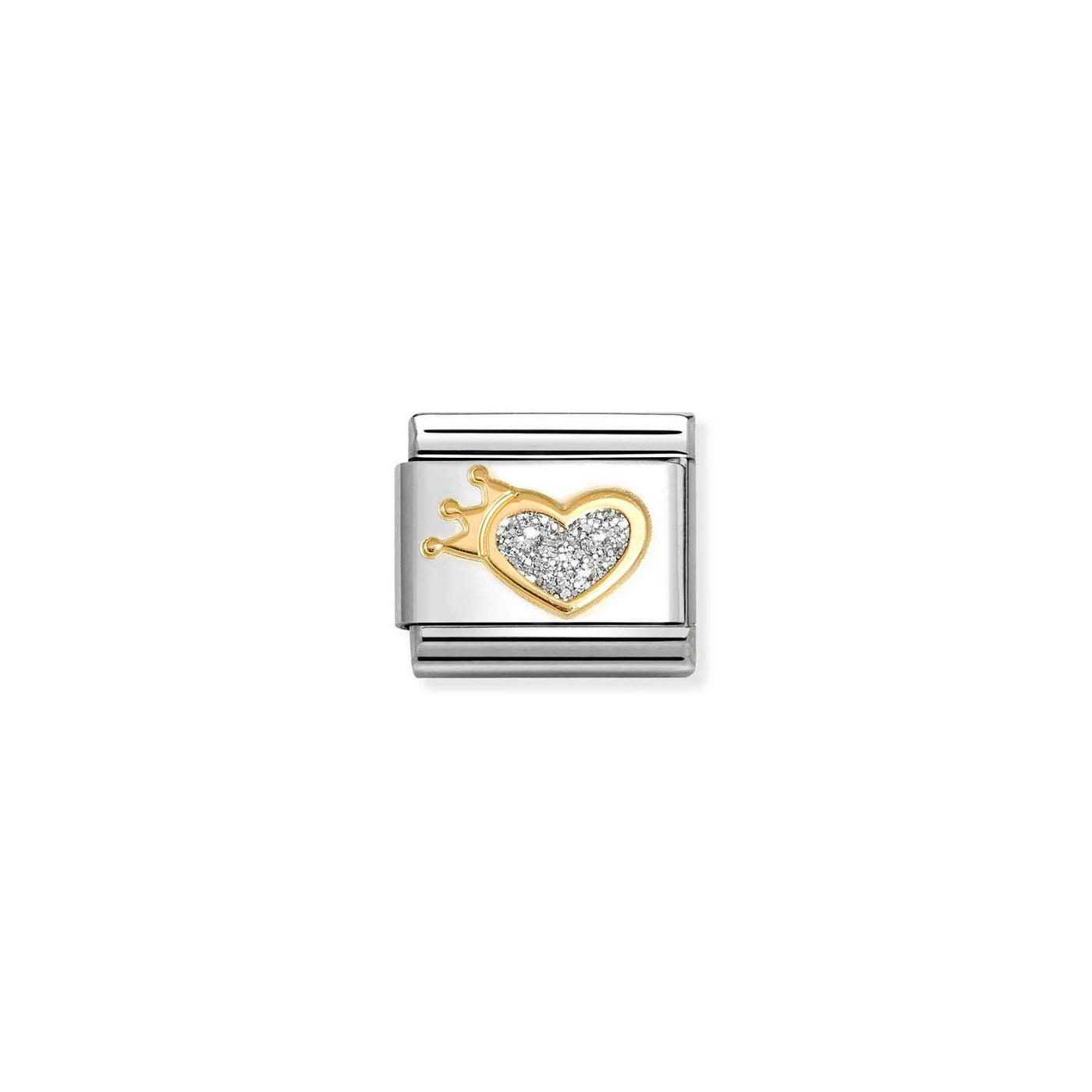 Nomination Classic Glitter Heart with Crown Charm