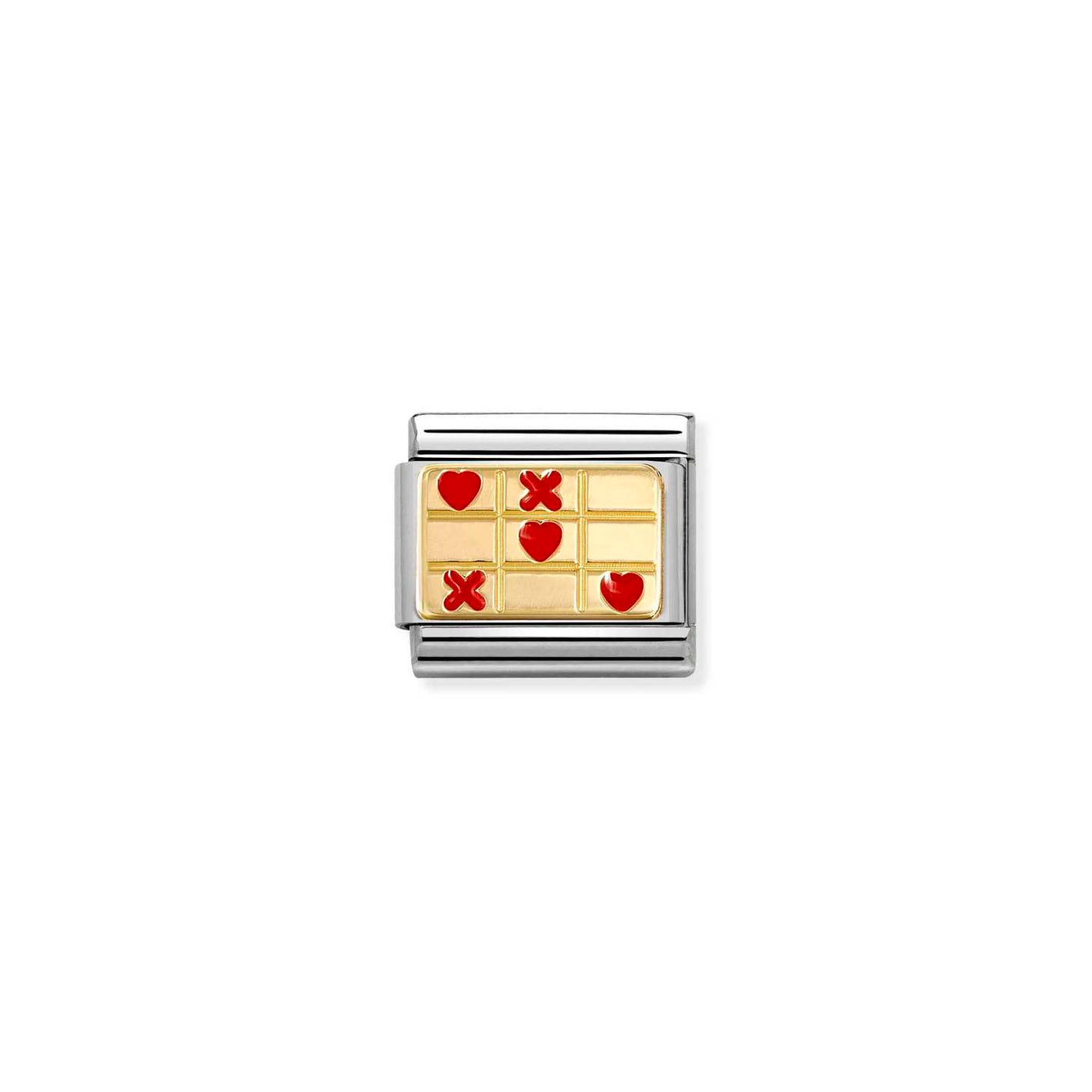 Nomination Classic Stainless Steel Gold Red 'Love Wins' Charm