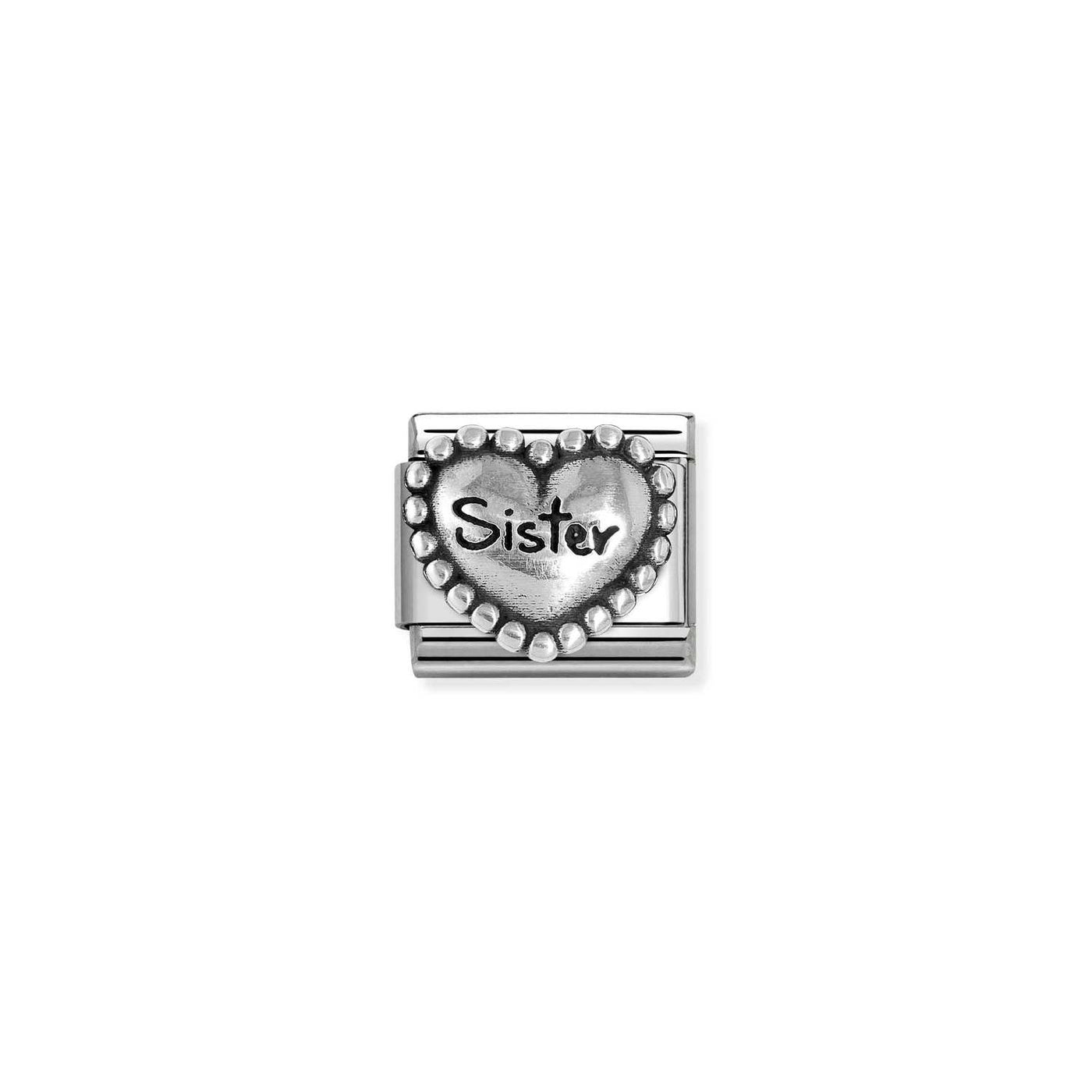 Nomination Classic Sterling Silver Heart Sister Charm