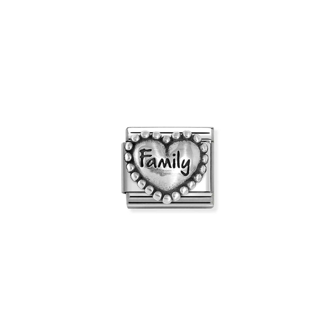 Nomination Classic Sterling Silver Heart Family Charm