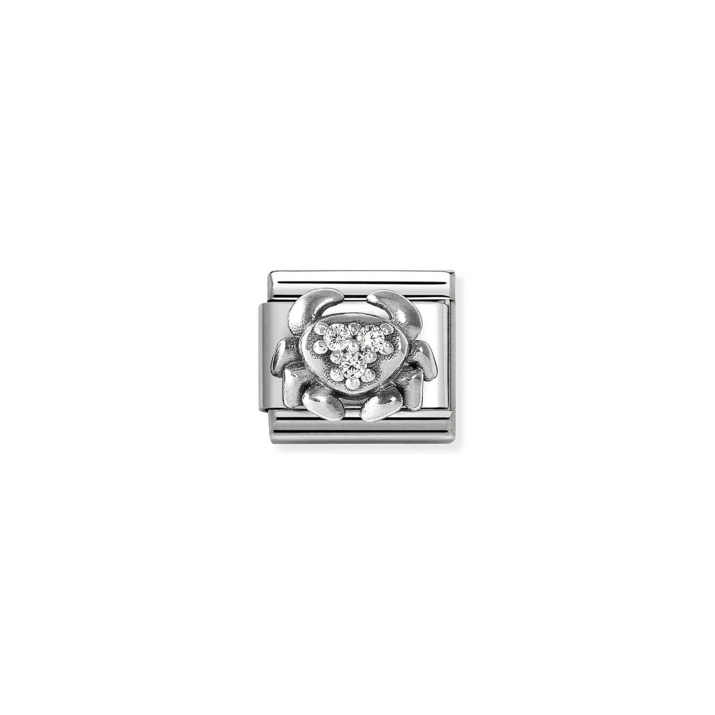 Nomination Steel Sterling Silver Cubic Zirconia Cancer Charm