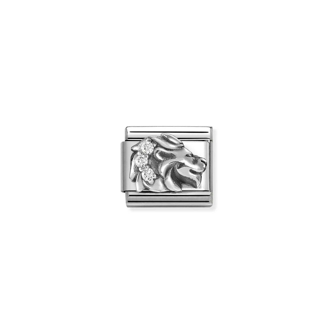 Nomination Steel Sterling Silver Cubic Zirconia Leo Charm